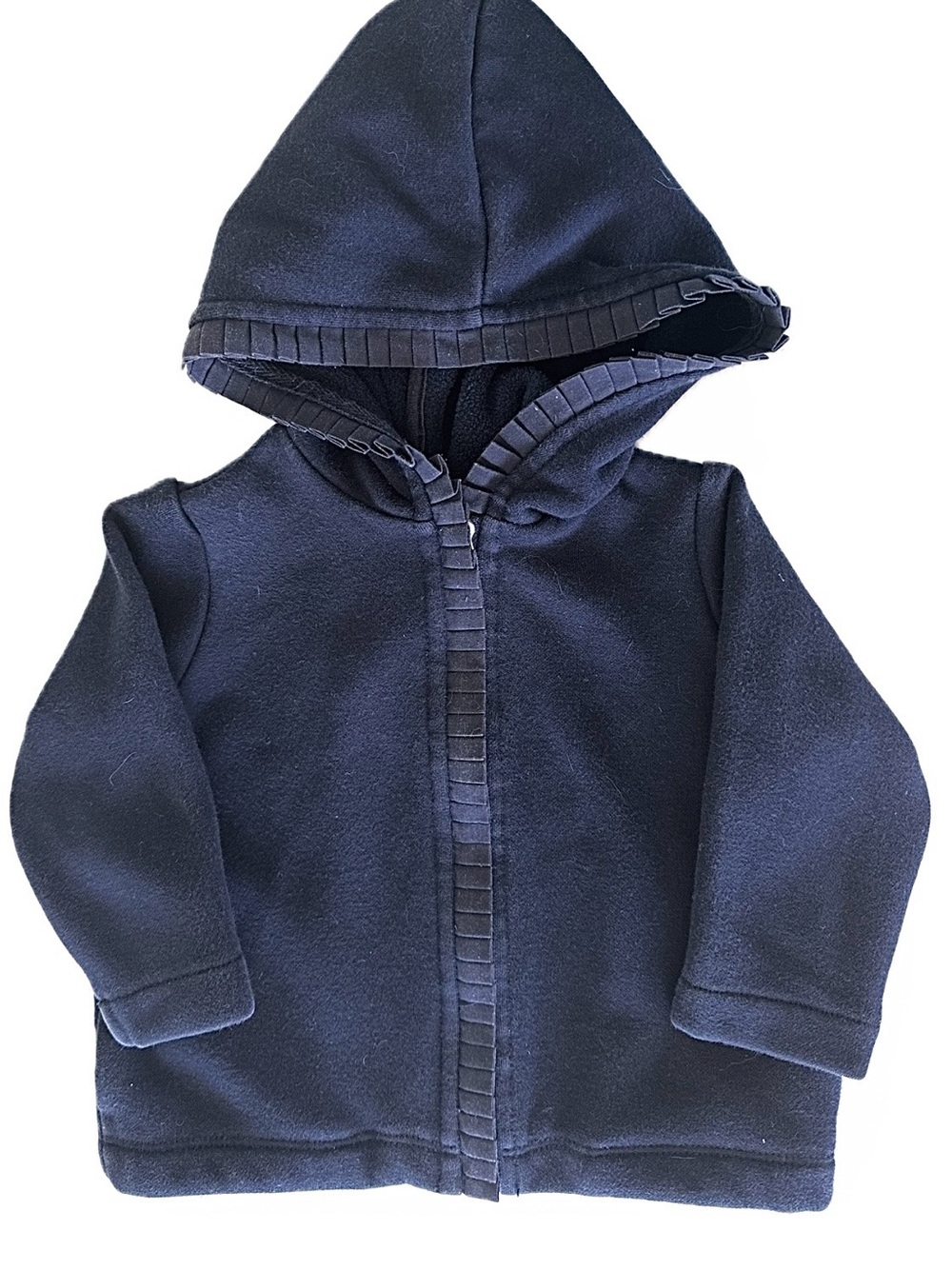 Jacadi Navy Hooded Fleece Sweatshirt